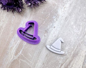 Witch Hat Clay Cutter, Halloween Clay Cutter, Spooky Witch Hat Cutter for Halloween, Fall Clay Cutters | Single or Mirrored Set