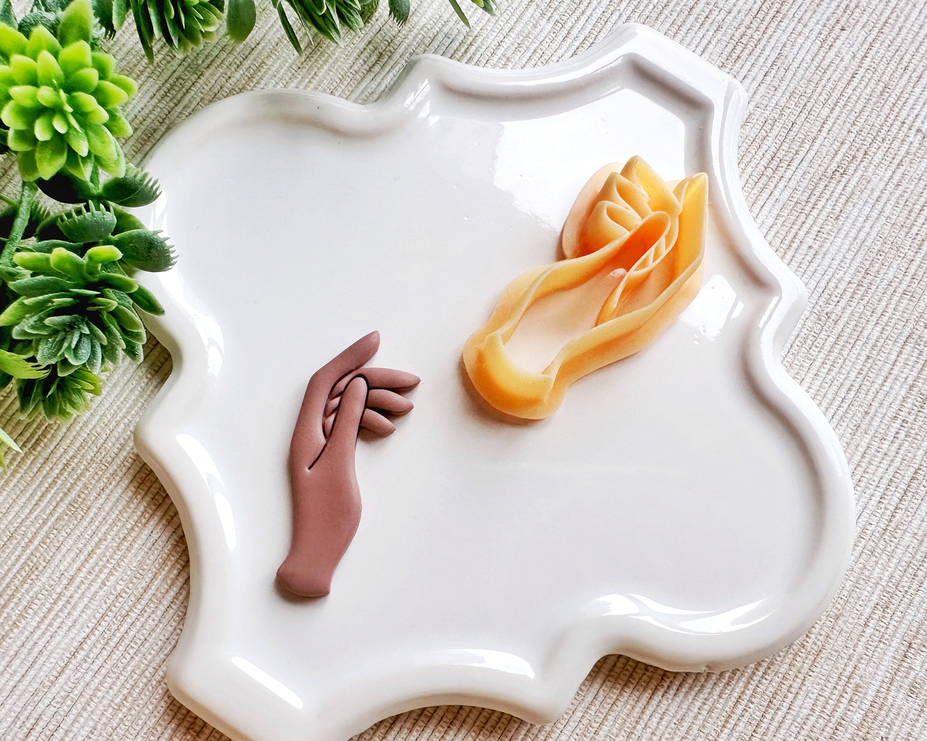 Mystical Hands Clay Cutter, Embossing Mystical Polymer Clay Cutter, Detailed Embossing Witchy Cutter for Clay
