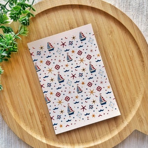 Nautical Summer Clay Transfer Sheet, Water Soluble Transfer Paper, Polymer Clay Image Transfers