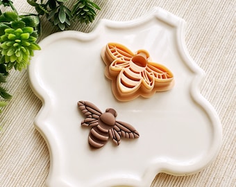 Embossing Bee Spring Clay Cutter, Embossing Polymer Clay Cutter, Detailed Embossing Cutter for Clay