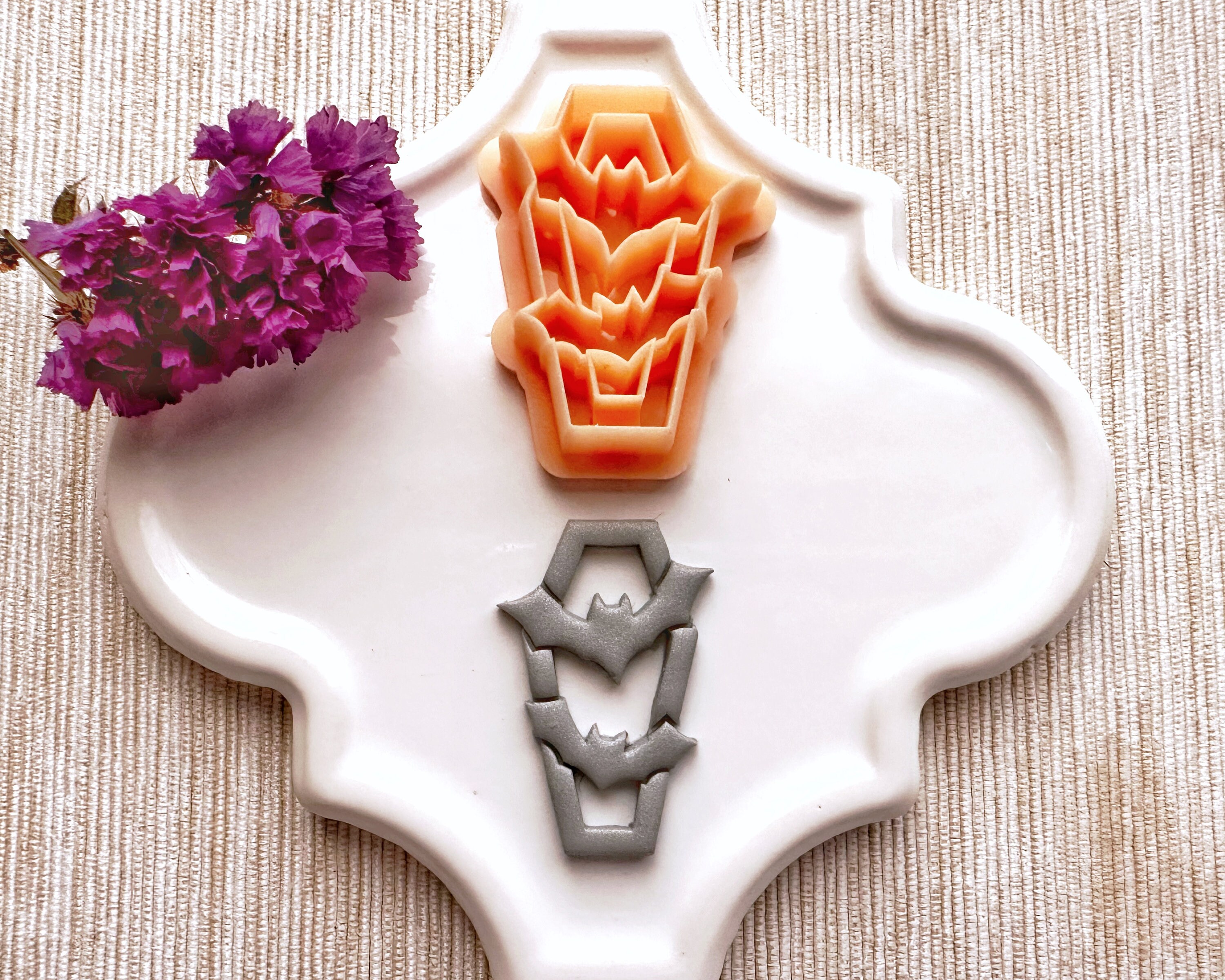 Bat Cutter Cutout Bats & Coffin Clay Cutter, Spooky Halloween Clay Cutter ...