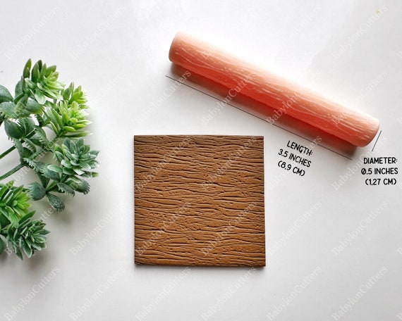 CREATCABIN 4 Stück Holz Ton Texturwalzen Ton Modelliermusterwalzen Set