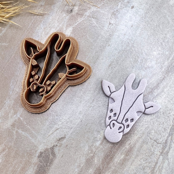 Giraffe Clay Cutter, Animal Shape Polymer Clay Cutter, Cookie & Fondant Cutter | SunflowerBlossomsB Collab V.2