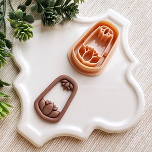 Cutout Lotus Dangle Spring Clay Cutter, Embossing Polymer Clay Cutter, Detailed Embossing Floral Cutter for Clay