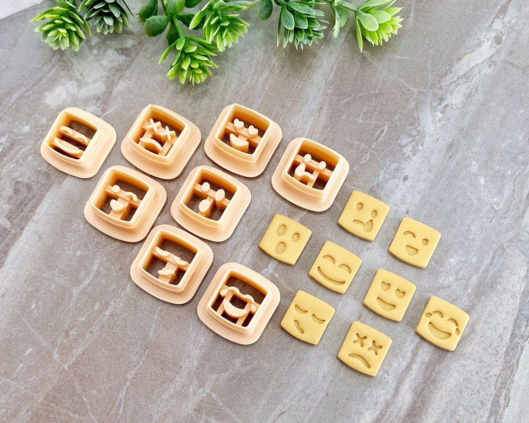 Mood Face Clay Cutters, Polymer Clay Cutter for Earrings, Facial ...