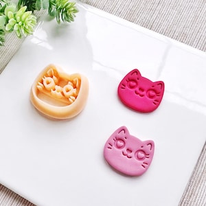 Cat with Heart Eyes Clay Cutter for Polymer Clay | Valentine&#39;s Day Clay Cutters 2025 Collection
