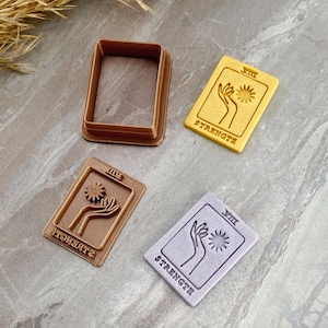 Stärke Tarot Karte Ton Cutter mit Stempel, Prägung Major Arcana Polymer Clay Cutter, Cookie & Fondant Cutter | SunflowerBlossomsB Collab