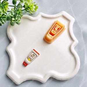 Sunscreen Clay Cutter, Summer Polymer Clay Earring Cutter, Sunblock Embossing Summer Clay Cutter