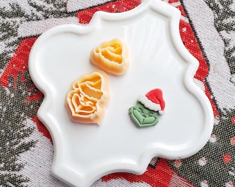 Grinch Clay Cutter Set: Festive Christmas Earring & Decoration Tools