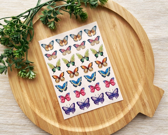 Butterflies Clay Transfer Sheet, Water Soluble Transfer Paper, Polymer Clay  Image Transfers