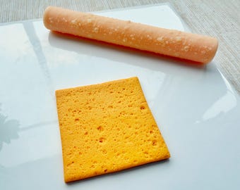 Sponge Texture Roller for Polymer Clay: Rustic Jewelry & Clay Art