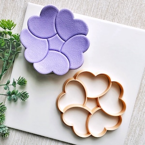 Flower Trinket Dish Cutter, Ring Dish Clay Cutter, Spring Trinket Dish Clay Cutter for Polymer Clay