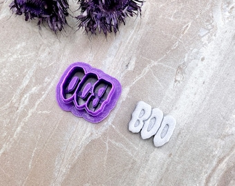 Taglia argilla BOO Halloween, Taglia argilla con lettere Boo di Halloween, Taglia spettrale Halloween per Halloween, Taglia argilla autunnale