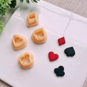 Ensemble d'emporte-pièces pour cartes à jouer, emporte-pièces Saint-Valentin, emporte-pièces trèfle, diamant, coeur, pique