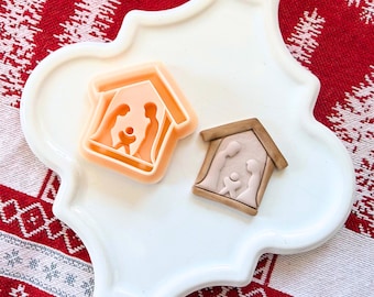 Nativity Clay Cutter – Christmas Polymer Clay Earring Tool 1.25 Inch