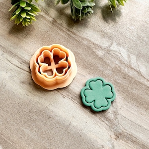 emporte-pièce en forme de trèfle à 4 feuilles pour la Saint-Patrick, emporte-pièce en pâte polymère trèfle, emporte-pièce décalé pour la Saint-Patrick