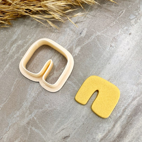 Funky Arch Stud & Dangle Clay Cutter - Single or Mirrored Set, Polymer Clay Earring Cutter, Organic Arch Clay Cutter