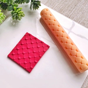 Criss Cross Hearts Clay Texture Roller, Polymer Clay Texture Roller, Valentine&#39;s Day Resin Hand Roller for Polymer Clay, Polymer Clay Tools
