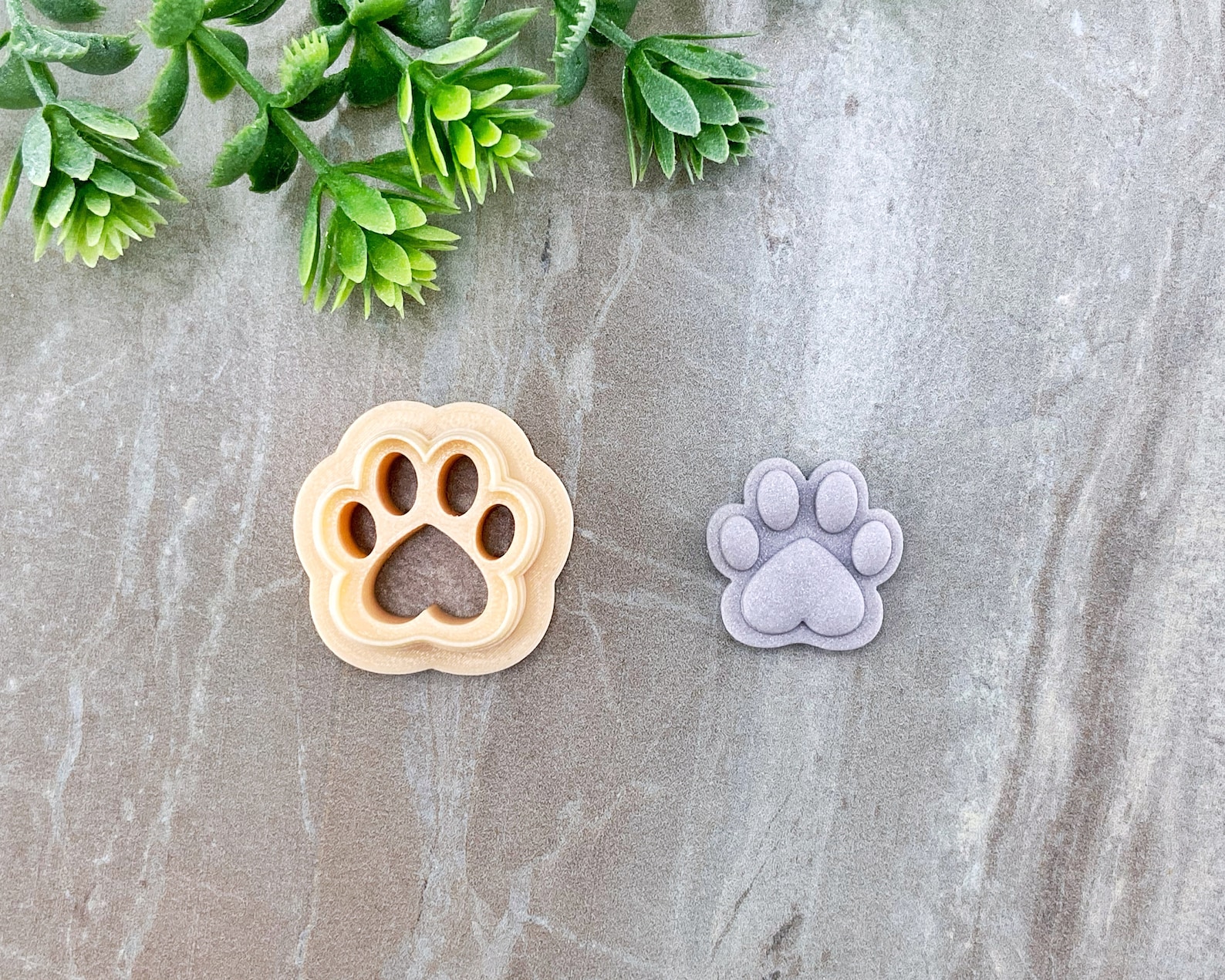 Cat Dog & Paw Print Clay Cutter Set of 3 Animal Polymer Clay Etsy