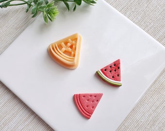 Triangle Watermelon Slice Summer Clay Cutter, Watermelon Summer Polymer Clay Cutter, Cookie & Fondant Cutter, Fruit Cutter for Clay