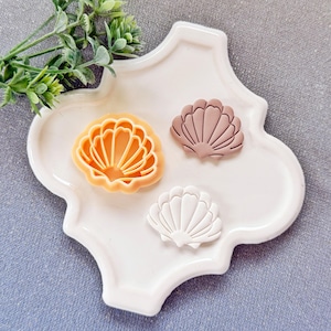 Summer Scallop Seashell Cutout Polymer Clay Cutter, Modern Ocean Shell Jewelry Tool
