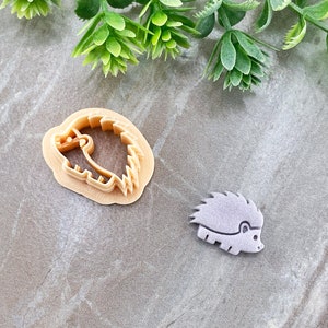 Hedgehog Clay Cutter, Animal Polymer Clay Cutter, Cookie & Fondant Cutter, Embossing Porcupine Cutter for Clay, Single or Mirrored Set