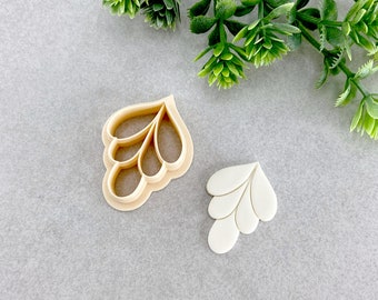 Floral Drop 5 Petal Leaf Clay Cutter, Polymer Clay Dangle Earrings Cutter, Cookie & Fondant Cutter, Leaf Shaped Cutter for Clay