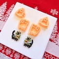 Christmas Tree Cat Clay Cutter Set – 4 Piece Resin Polymer Clay Tools for Holiday Earrings – 1 and 1.25 Inch product logo