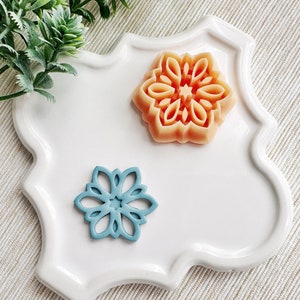 Cutout Star Snowflake Christmas Clay Cutter, Polymer Clay Cutter for Christmas, Winter Cutters for Clay