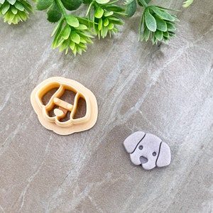 Dog Clay Cutter, Animal Polymer Clay Cutter, Cookie & Fondant Cutter, Embossing Cute Puppy Face Cutter for Clay