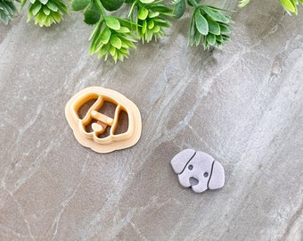 Dog Clay Cutter, Animal Polymer Clay Cutter, Cookie & Fondant Cutter, Embossing Cute Puppy Face Cutter for Clay