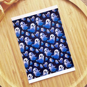 Spooky Ghosts Clay Transfer Sheet, Water Soluble Transfer Paper, Polymer Clay Image Transfers, Halloween Fall Transfer Sheet