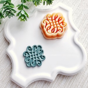 Debossing Ornate Clay Cutter, Embossing Polymer Clay Cutter, Detailed Embossing Cutter for Clay