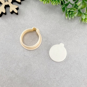 Round Christmas Ornament Polymer Clay Cutter, Festive Bauble Jewelry Making Tool