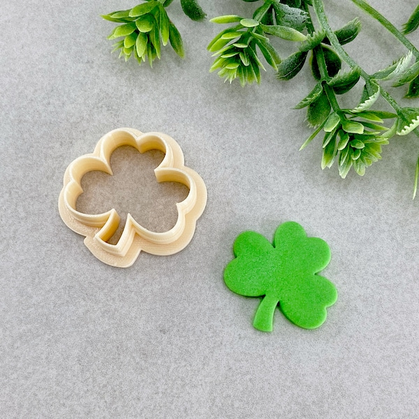 St Patrick's Day 3 Leaf Clover Clay Cutter, Shamrock Polymer Clay Cutter, Cookie & Fondant Cutter, St Patrick's Day Clay Cutter