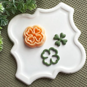 Emporte-pièce à découper trèfle à 4 feuilles, emporte-pièce pour la Saint-Patrick trèfle, emporte-pièce pour boucle d'oreille en polymère