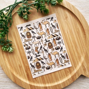 Egyptian Hieroglyphs Clay Transfer Sheet, Water Soluble Transfer Paper, Polymer Clay Image Transfers, Ethnic Egypt Shapes
