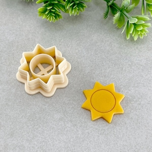 Sun Clay Cutter, Solar Polymer Clay Cutter, Cookie & Fondant Cutter, Sky Space Themed Cutter for Clay