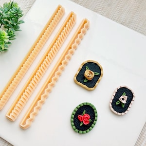 Border Tool Cutter Set – Scalloped, Sawtooth & Zigzag Edge Cutters for Polymer Clay (15cm)
