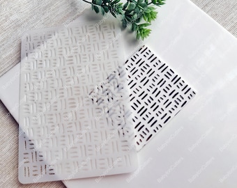 Lines Clay Stencil Sheet, Reusable Polymer Clay Stencil for Texture, Geometric Pattern Stencil