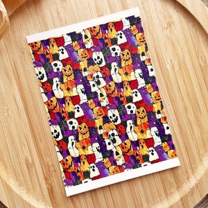 Halloween Haunted Ghosts Clay Transfer Sheet, Water Soluble Transfer Paper, Polymer Clay Image Transfers, Fall Transfer Sheet