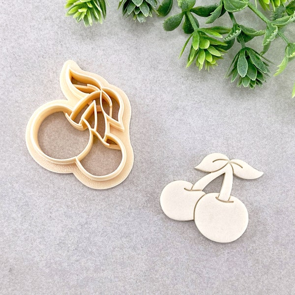 Cortador de arcilla Cherry Summer, herramienta para joyería de arcilla polimérica con forma de fruta, individual o simétrico.