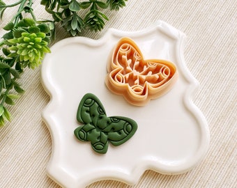 Embossing Heart Butterfly Spring Clay Cutter, Embossing Polymer Clay Cutter, Detailed Embossing Cutter for Clay