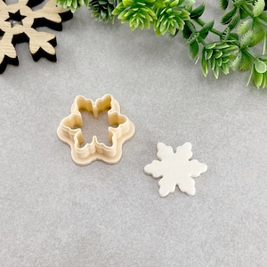 Snowflake Christmas Clay Cutter, Snow Earring Polymer Clay Cutter, Cookie & Fondant Cutter, Winter Cutters for Clay