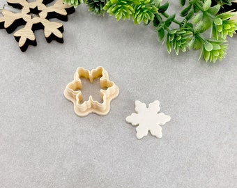 Snowflake Christmas Clay Cutter, Snow Earring Polymer Clay Cutter, Cookie & Fondant Cutter, Winter Cutters for Clay