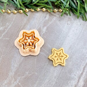 Embossing Snowflake Christmas Clay Cutter, Polymer Clay Cutter for Earrings, Winter Cutters for Clay | 2022