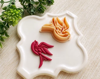 Embossing Bird / Sparrow Spring Clay Cutter, Embossing Polymer Clay Cutter, Detailed Embossing Cutter for Clay