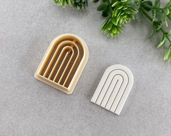 Embossing Arch Clay Cutter, Earring Polymer Clay Cutter, Jewellery Cutter, Rainbow Embossing Arch Shape Cutter