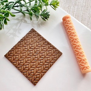 Leaves Clay Texture Roller, Spring Pattern Polymer Clay Texture Roller, Resin Hand Roller for Polymer Clay, Polymer Clay Tools