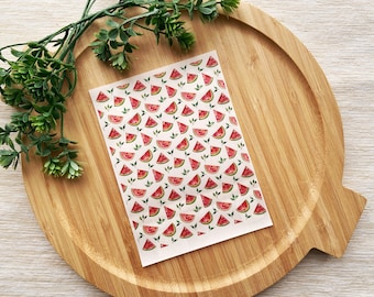 Watermelons Summer Clay Transfer Sheet, Water Soluble Transfer Paper, Polymer Clay Image Transfers